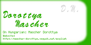 dorottya mascher business card